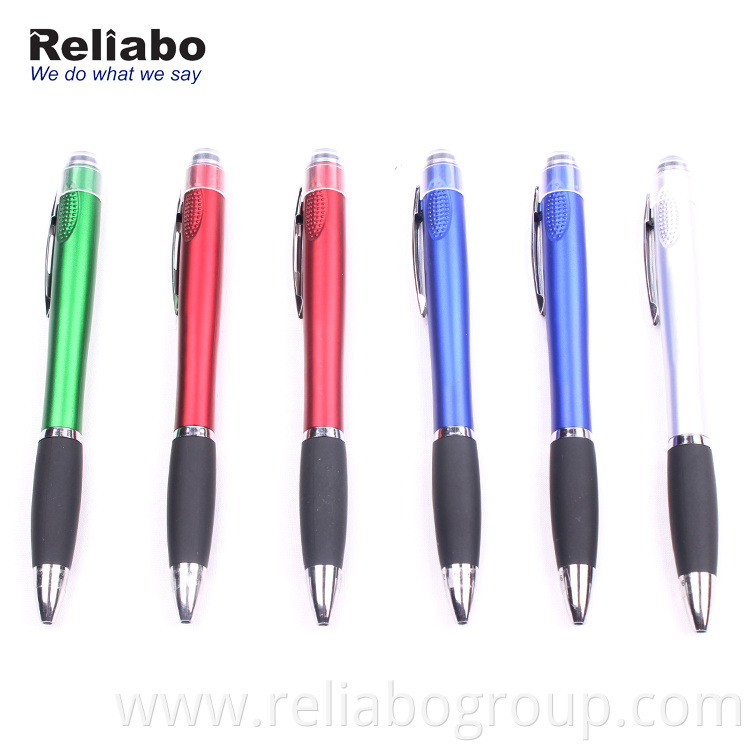 custom logo multifunction Led light Popular Cheap Logo kalem Promotional Stylus smart ballpoint pen